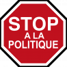 STOP à la politique (5x5cm) - Autocollant(sticker)