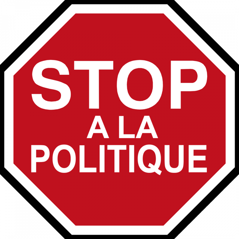 politique STOP (10x10cm) - Autocollant(sticker)