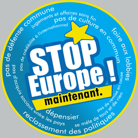 STOP Europe (10x10cm) - Autocollant(sticker)