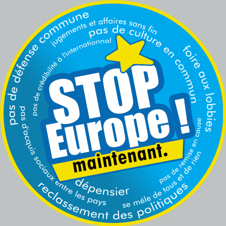 Europe STOP (10x10cm) - Autocollant(sticker)