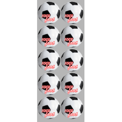 Football (10 fois 5cm) - Sticker/autocollant