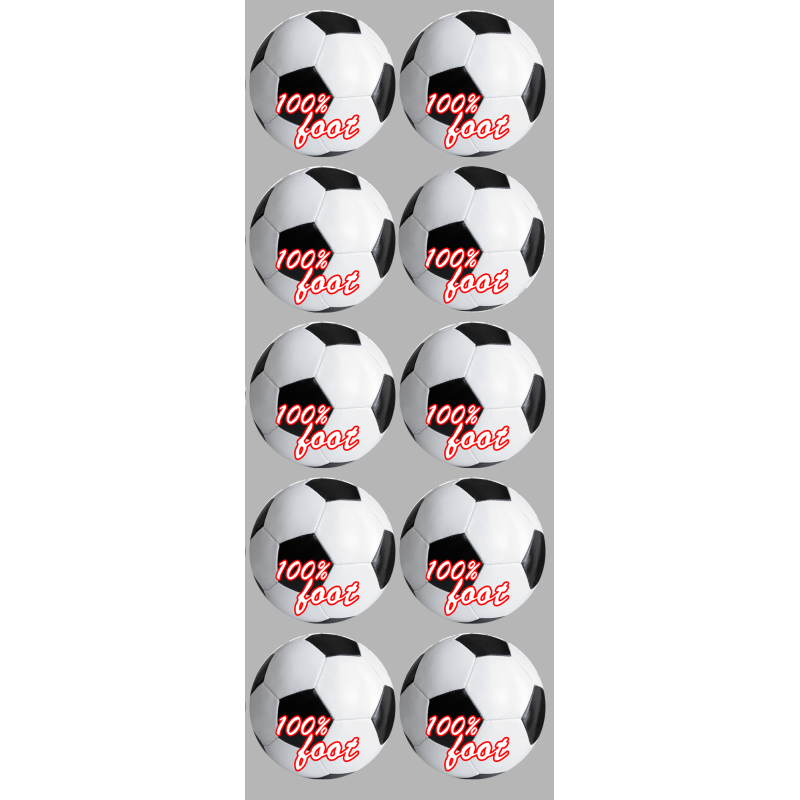 Football (10 fois 5cm) - Sticker/autocollant