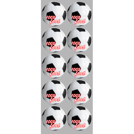 Football (10 fois 5cm) - Sticker/autocollant
