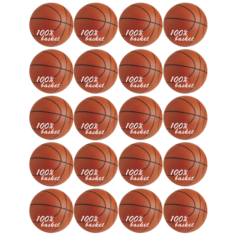 Ballons Basket-Ball (20stickers de 5cm) - Sticker/autocollant