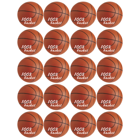 Ballons Basket-Ball (20stickers de 5cm) - Sticker/autocollant