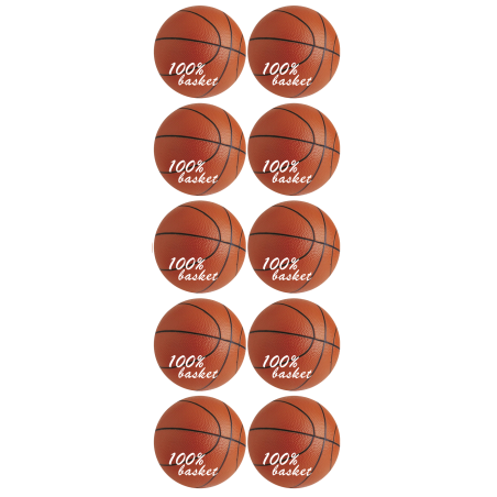 Ballons Basket-Ball (10stickers de 5cm) - Sticker/autocollant