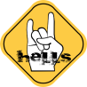 Hells (5x5cm) - Sticker/autocollant