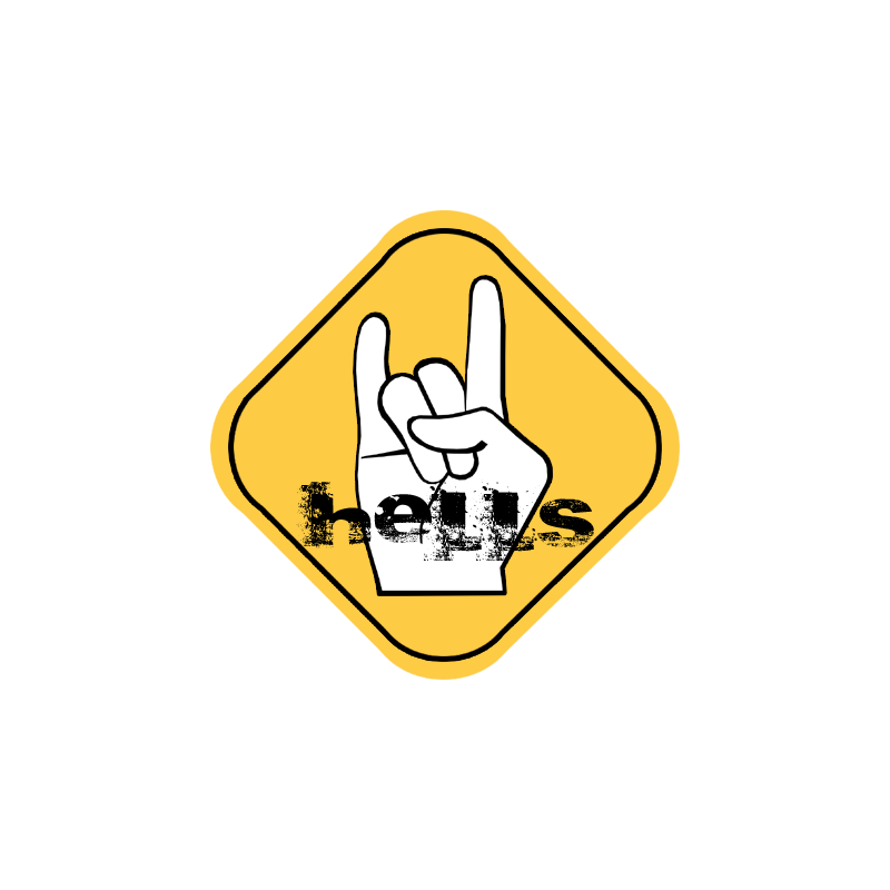 Hells (10x10cm) - Sticker/autocollant