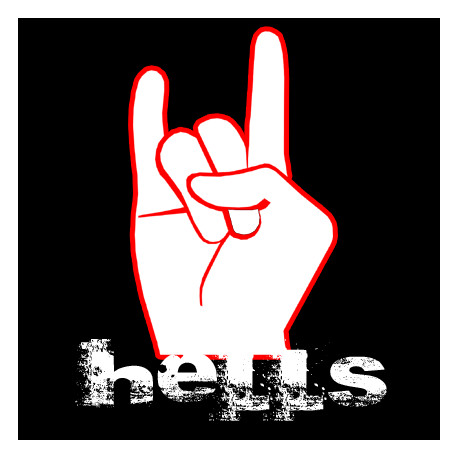 Hells main (5x5cm) - Autocollant(sticker)