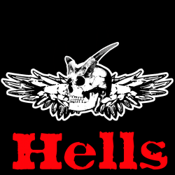 Hells rouge (15x15cm) - Autocollant(sticker)