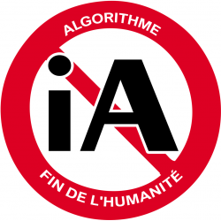 iA algorithme (10x10cm) - Autocollant(sticker)