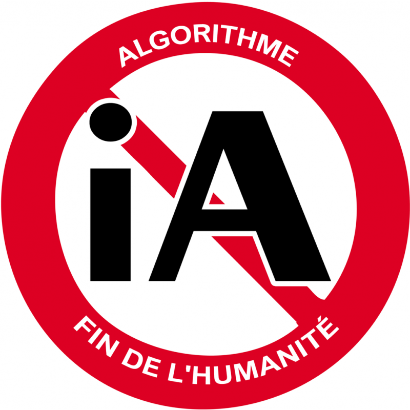 iA algorithme (10x10cm) - Autocollant(sticker)