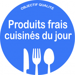 Produits frais cuisinés du jour (20x20cm) - Autocollant(sticker)