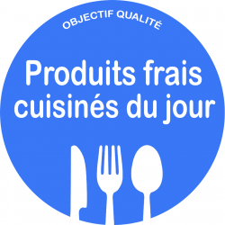 Produits frais cuisinés du jour (10x10cm) - Autocollant(sticker)