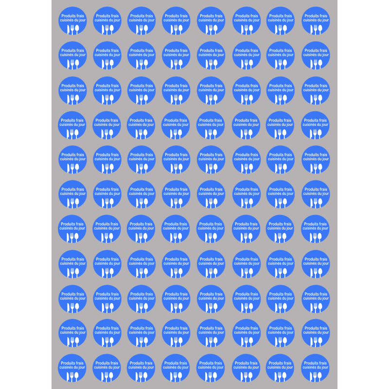 Produits frais cuisinés du jour (88 fois 2cm) - Sticker/autocollant