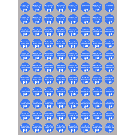 Produits frais cuisinés du jour (88 fois 2cm) - Sticker/autocollant