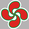 Croix Basque découpée (15cm) - Sticker/autocollant