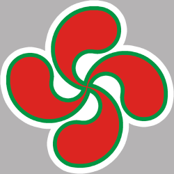 Croix Basque découpée (5cm) - Sticker/autocollant