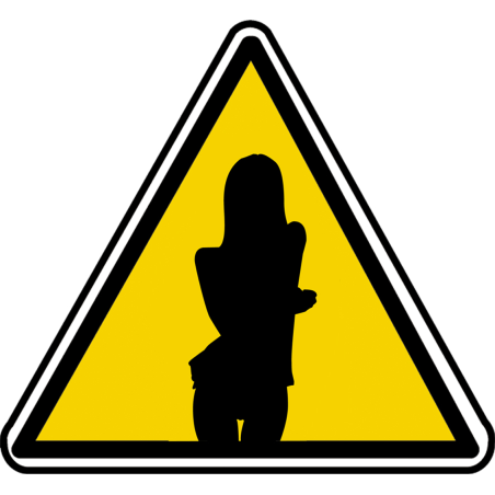 silhouette pin-up 40 (20x18.5cm) - Sticker/autocollant