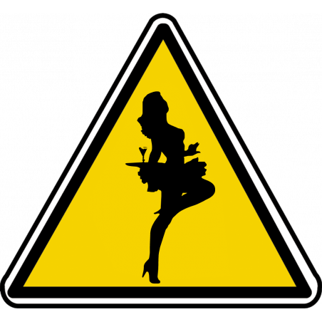 silhouette pin-up 34 (5x4.5cm) - Autocollant(sticker)