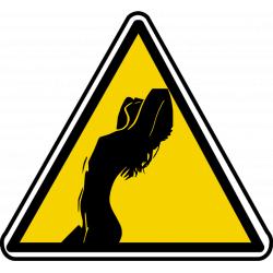 silhouette pin-up 1 (10x9cm) - Autocollant(sticker)