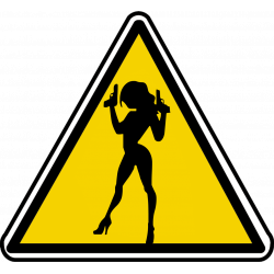 silhouette pin-up 19 (15x13.8cm) - Autocollant(sticker)