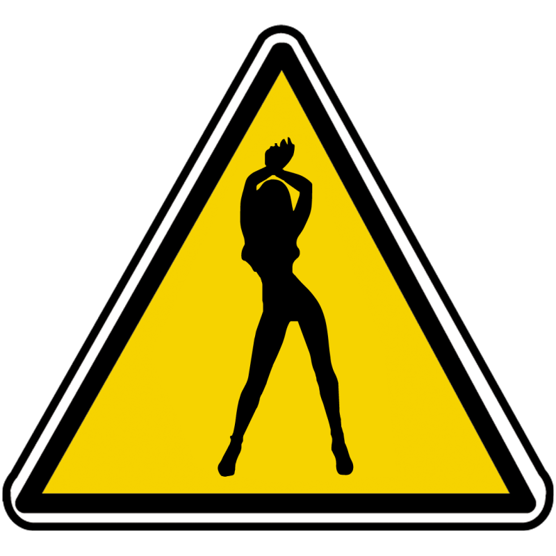 silhouette pin-up 23 (10x9cm) - Sticker/autocollant