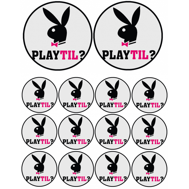 Playtil (2 fois 9cm - 12 fois 5cm) - Autocollant(sticker)