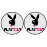 Playtil (2 fois 9cm) - Autocollant(sticker)