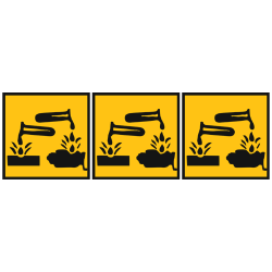 Corrosif carré (3 fois 5x5cm) - Sticker/autocollant