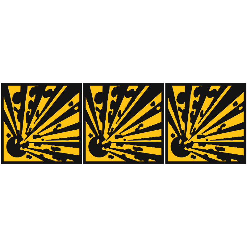 Explosif (3 fois 5x5cm) - Sticker/autocollant