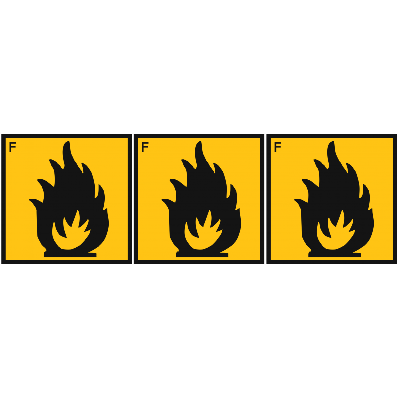 facilement inflammable (3stickers 10x10cm) - Autocollant(sticker)