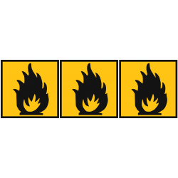 inflammable (3stickers 10x10cm) - Autocollant(sticker)