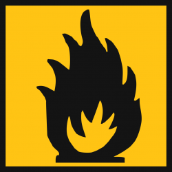 inflammable (20x20cm) - Autocollant(sticker)