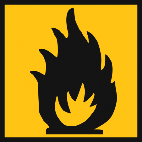 inflammable (15x15cm) - Autocollant(sticker)