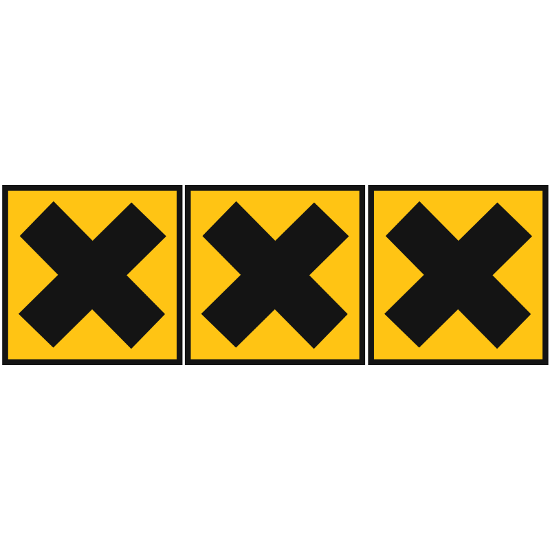 nocif irritant (3stickers 5x5cm) - Sticker/autocollant