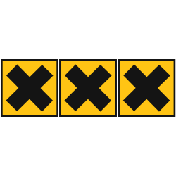 nocif irritant (3stickers 10x10cm) - Sticker/autocollant