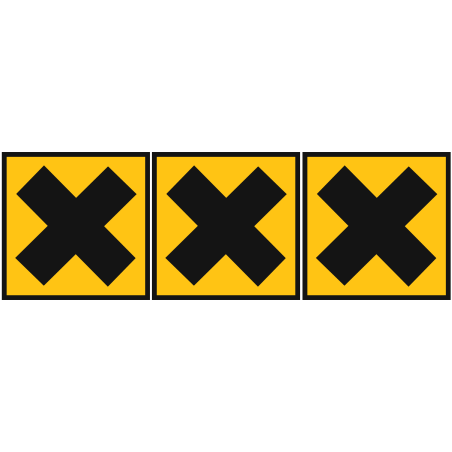 nocif irritant (3stickers 10x10cm) - Sticker/autocollant