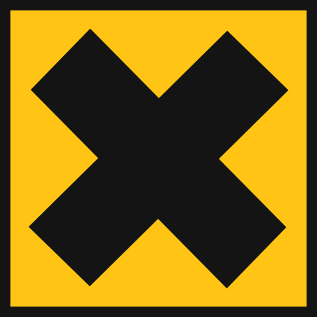 nocif irritant (20x20cm) - Sticker/autocollant