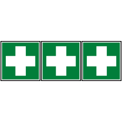 premiers secours (3stickers 5x5cm) - Sticker/autocollant