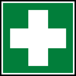 premiers secours (20x20cm) - Sticker/autocollant