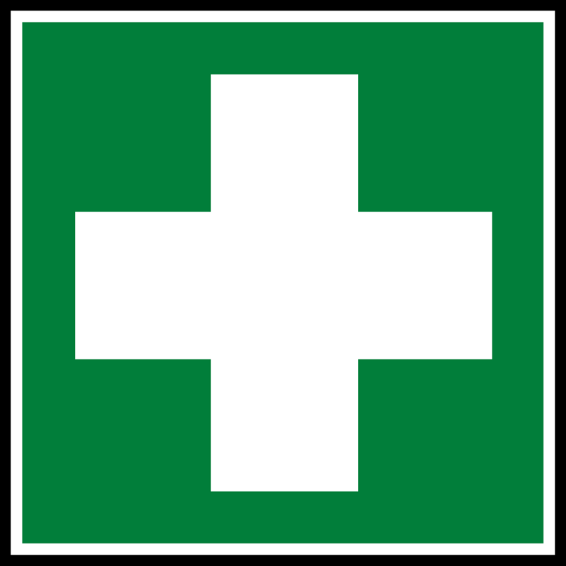 premiers secours (10x10cm) - Sticker/autocollant