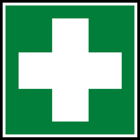 premiers secours (10x10cm) - Sticker/autocollant