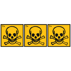 Très toxique (3 fois 5x5cm) - Sticker/autocollant