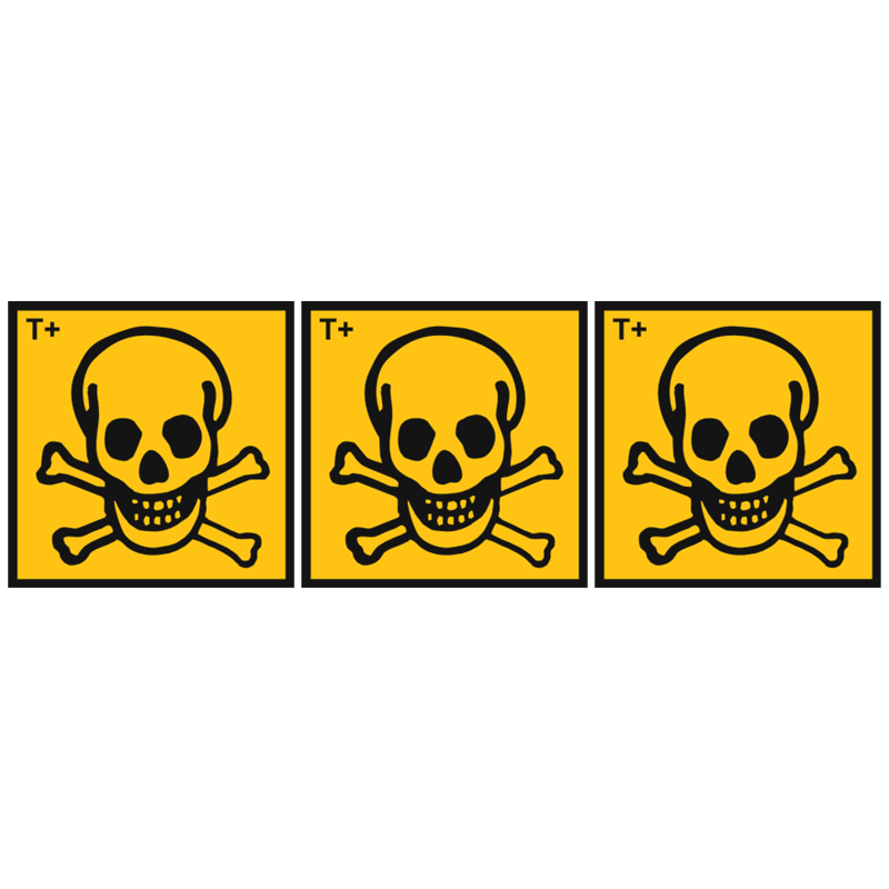 Très toxique (3 fois 5x5cm) - Sticker/autocollant