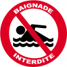 baignade interdite (20x20cm) - Autocollant(sticker)