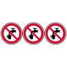 Eau non potable (3 fois 5cm) - Sticker/autocollant