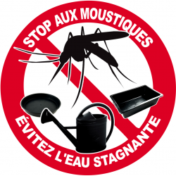 Stop aux moustiques (5x5cm) - Autocollant(sticker)