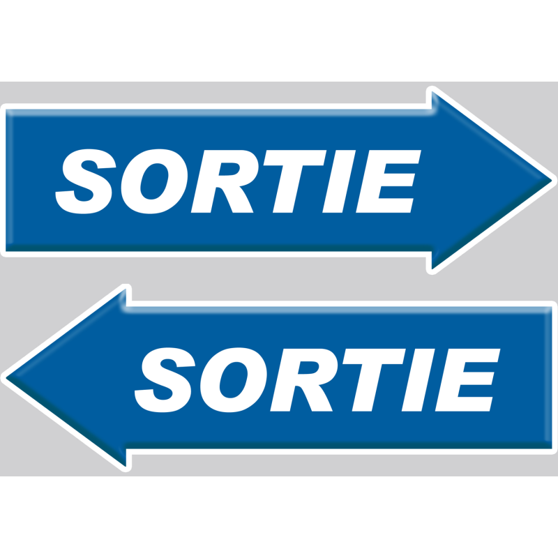 Sortie forme de flèche (2fois 21x7.2cm) - Sticker / autocollant