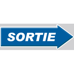 Sortie forme de flèche droite (15x5.2cm) - Sticker / autocollant
